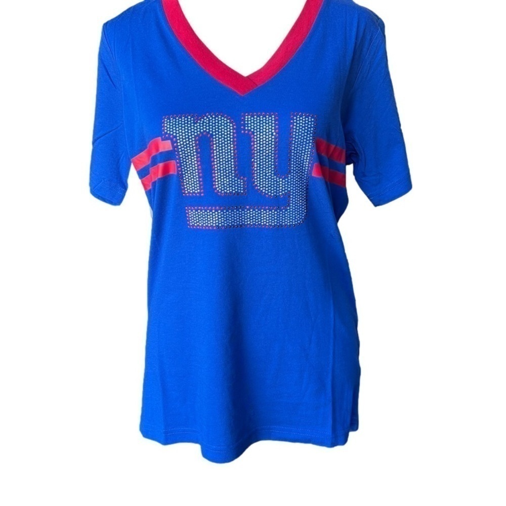 NY Giants Rhinestone Women’s Tshirt, Size Small